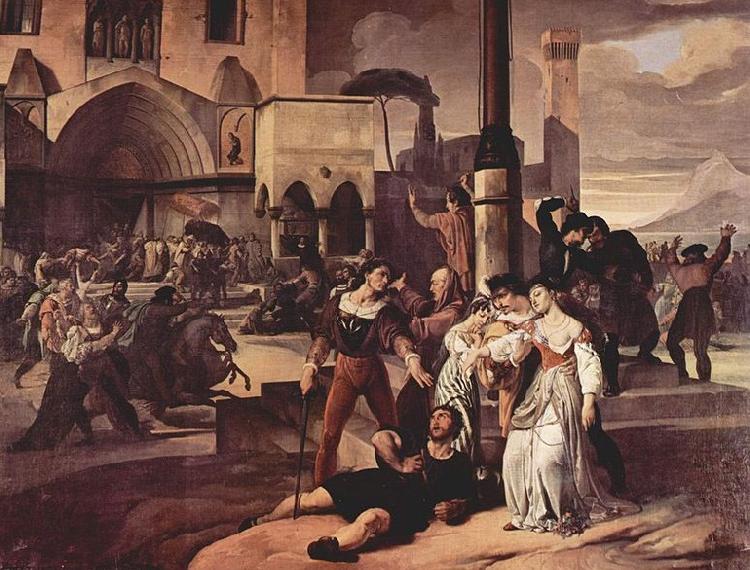 Francesco Hayez Sizilianische Vesper oil painting image